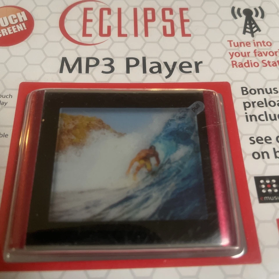 Eclipse T180 4GB MP3 Red Music Video Player - Touch Screen - New Sealed - Image 4 of 4
