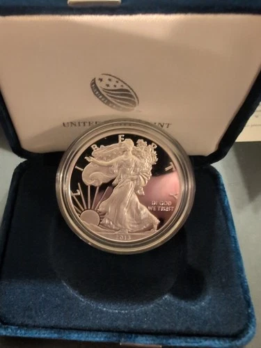 2013-W Proof $1 American Silver Eagle Box, OGP & COA, West Point