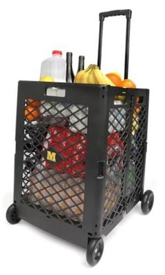 Foldable Rolling Utility Cart, Collapsible Hand Dolly with Telescoping