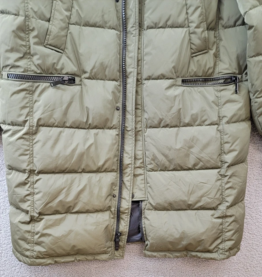 Chaqueta acolchada acolchada Vince Camuto para hombre XL oliva cremallera/cierre a presión Foto 4 de 4