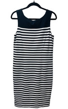 Banana Republic 8 Navy Striped Ponte Knit Tank Dress Nautical Travel Boho NWT