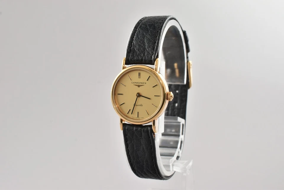 NewBatt "N MINT" Longines 7142 153 L153.4 Gold Dial Quartz Women's Watch Vintage - image 4 of 4