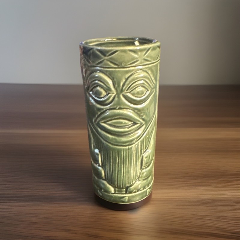 Vintage DW113 Green Tall Tiki Mug – Made in China Ceramic
