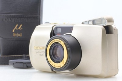  [ Near MINT ] Olympus μ mju Zoom 105 Deluxe 35mm Film Camera From JAPAN