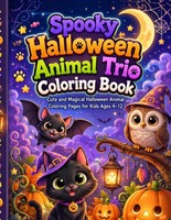 Halloween Malbuch FüR Kinder 4-12 Jahre, Tiere, Lustige Ausmalbilder, Band 2