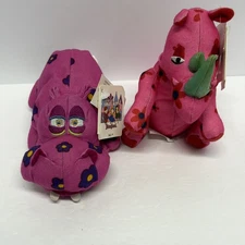 Lot Of 2 Vtg NWT 7 Inch It’s A Small World Hippopotamus & Rhino