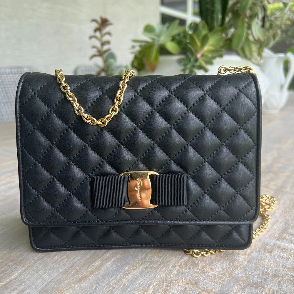 Salvatore Ferragamo Gancini Black Bags & Handbags for Women for