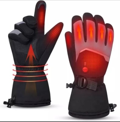 DAY WOLF Heated Waterproof Gloves with Touch Screen and Rechargeable Battery M