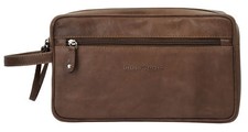 Bruno Banani Kulturtasche echt Leder - NEU - Herren, Damen Reißverschluss
