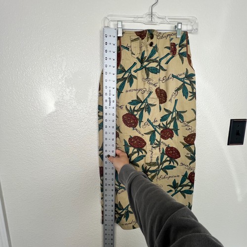 Cambridge Dry Goods Maxi Floral Skirt 4 Botanical Boho Indie Denim - Picture 4 of 9