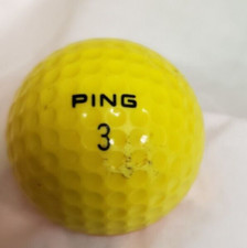 Vintage PING EYE KARSTEN Golf Ball Two Tone ORANGE  YELLOW EXCELLENT