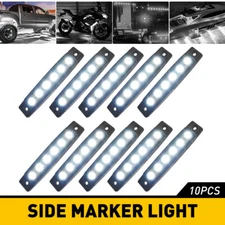 10x Smoked White LED Side Marker Light Clearance Lamp for Trailer RV Truck Lorry
