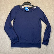 Champion Campus French Terry Pullover Sweatshirt Women's Small Navy Blue Viscose