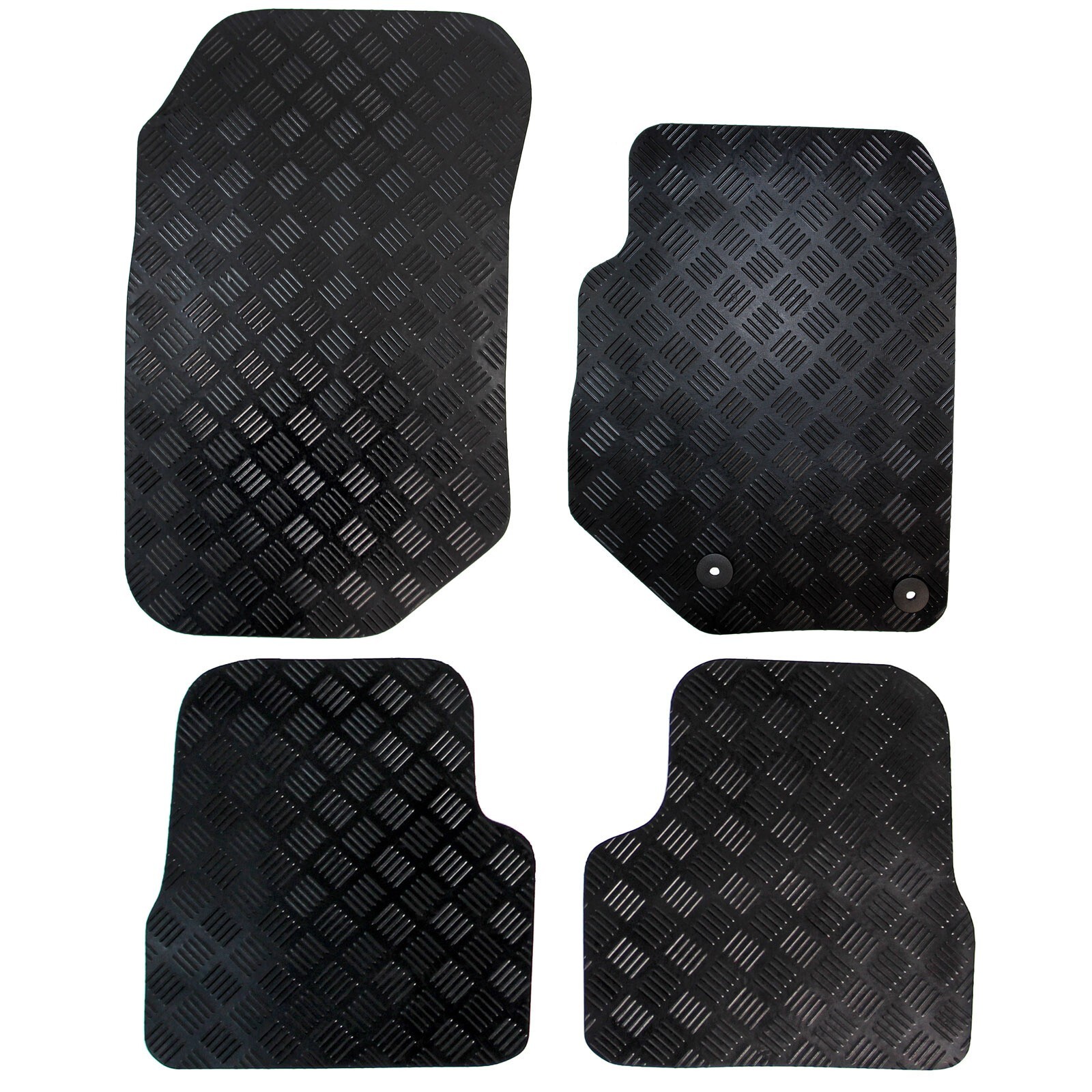 For Vauxhall Corsa F Car Mats Tailored Rubber 2020 onwards 4pc Black Floor Set - Image 2