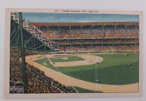 (4) NY Yankees stadium, (1) St Petersburg's Al Lang field postcard lot