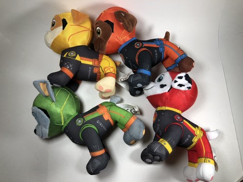 Paw Patrol Plush SpinMaster Moto Pups Rubble Zuma Rocky Marshall 8” Stuffed Toys - Picture 4 of 13