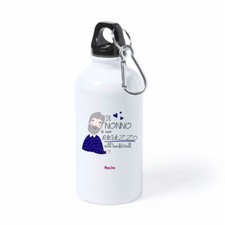 borraccia bottiglia alluminio 500 ml scritta il nonno e un ragazzo all'antica