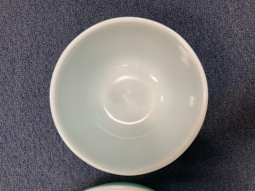 PYREX Turquoise Robin Egg Blue Bowl 3 Piece Bowl Set 404 403 402 - Picture 4 of 15