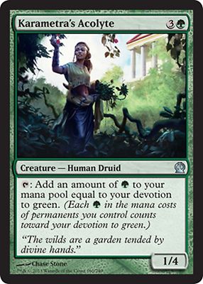 *MRM* FR/VF 4x Karametra Acolyte / Karametra's Acolyte MTG THS