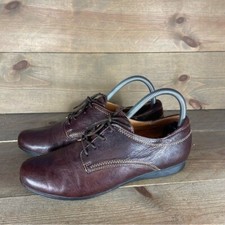 taos womens size 38 shoes brown leather lace up comfort sneakers