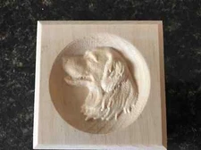Golden Retriever Engraving Wood Corner Trim Block Door Trim Block Window Trim