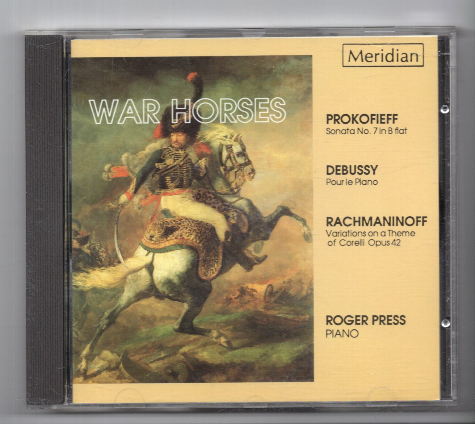 (JW551) Roger Press, War Horses: Prokofieff/Debussy/Rachmaninoff - 1988 CD