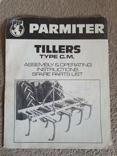 PARMITER TYPE CM TILLERS PARTS & OPERATORS MANUAL 
