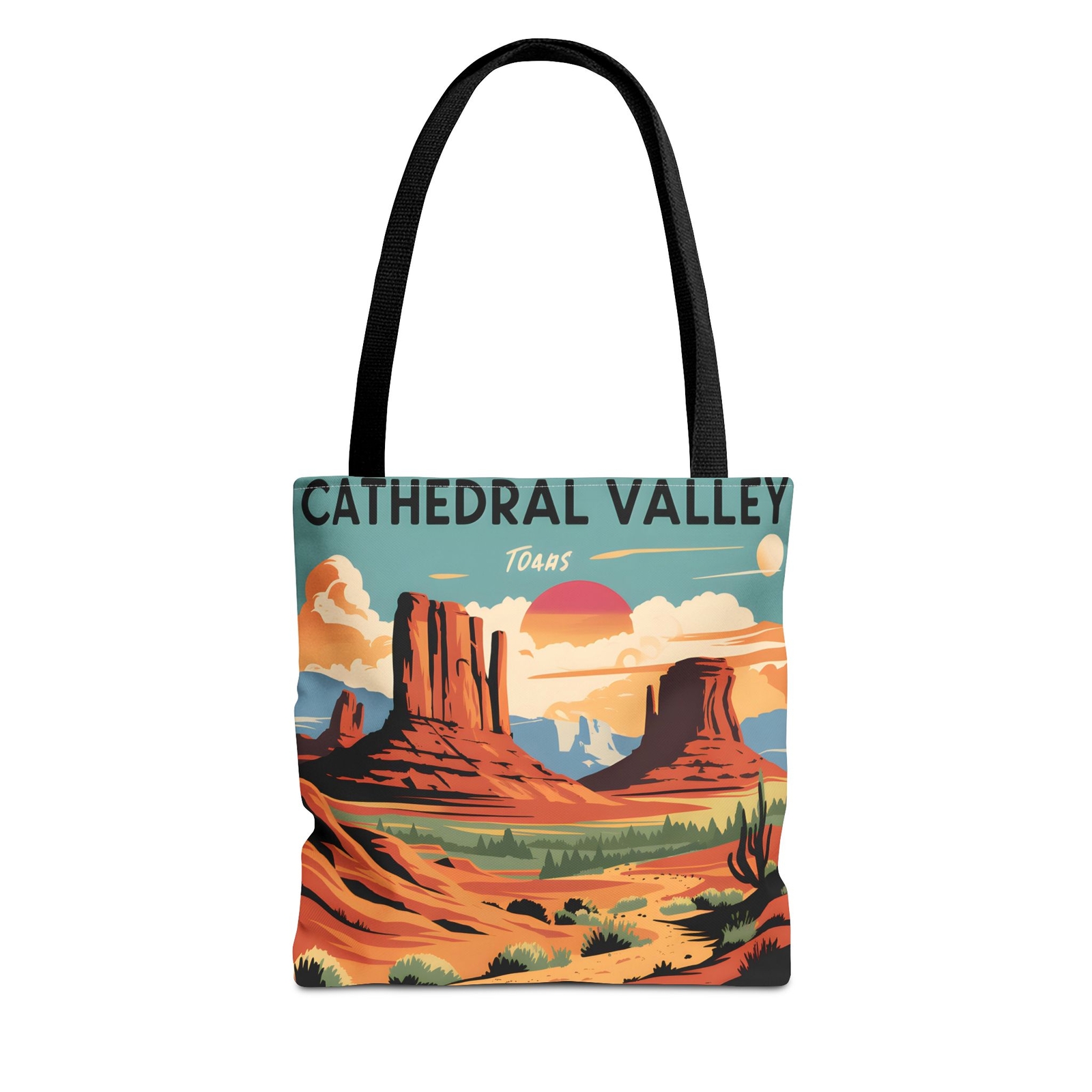 Cathedral Valley Desert Landscape Tote Bag for Nature Lovers