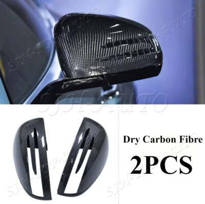 Dry Carbon Side Door Mirror Cover Trim FOR 2015-2022 Benz AMG GT GTS GTC GTR