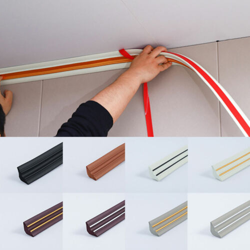 Self Adhesive Waistline Baseboard Wall Trim Line Stickers Strip Skirting Border - Picture 1 of 33