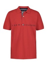 Tommy Hilfiger Polo T.Shirt Boy 4T Red Collar Short Sleeve Youth Tee New W Tags