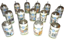 1988-2009 Augustiner Brau Munich Oktoberfest lidded Masskrug German Beer Stein