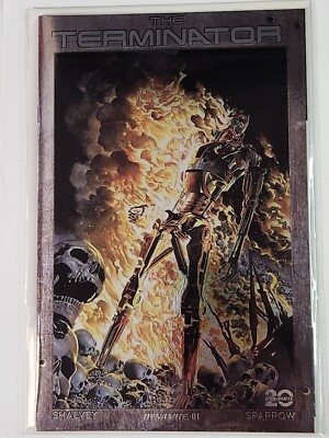  The Terminator #1- Alex Ross - 1:20 Burning Earth Foil Icon Incentive Variant