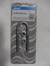 Attwood U-Bolt Bow Eye - Stainless Steel  1-1/16" I.D. - 3/8" Dia. - 3396-3  NEW