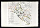 1818 D'Anville Map Ancient Rome & Environs Latium Sabins Ostia Veii Roman Empire
