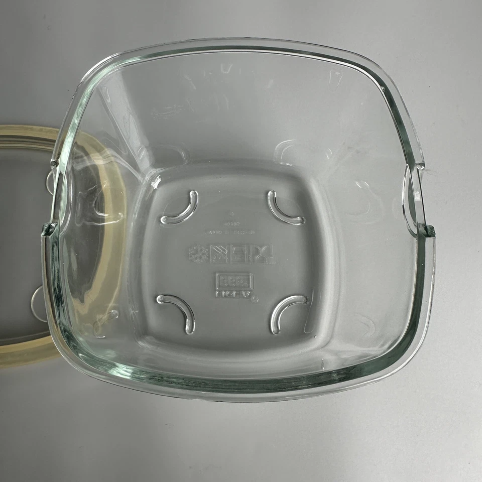 Contenedor de alimentos de vidrio Ikea 365+ plato refrigerador almacenamiento transparente caja de almacenamiento vintage Foto 4 de 4