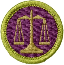 BSA LAW MERIT BADGE CURRENT MINT NWT TYPE L SINCE 1910 BACK
