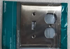 Satin Nickel Single Toggle Duplex Wall Plate by Style Selections 3159486 New 