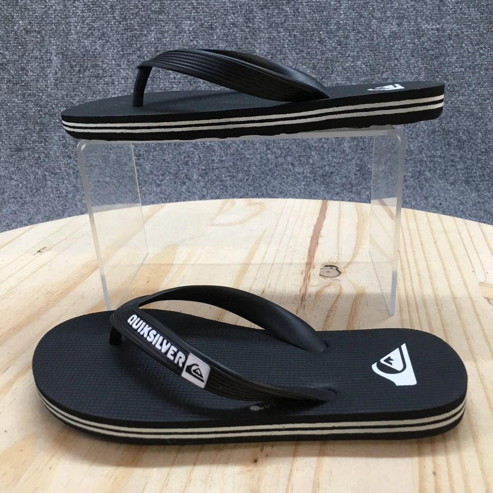 Sandalias Quick Plateadas Niños 13 Niños Molokai Core Chanclas Sin Cordones Goma Negra Foto 2 de 4