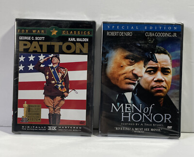2 DVD s Patton w/ George C. Scott & Men of Honor w/ Robert DeNiro NEW Sealed