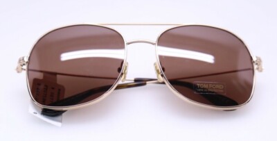 Tom Ford FT 0758 28E TF758 Delilah Shiny Rose Gold/Brown 
