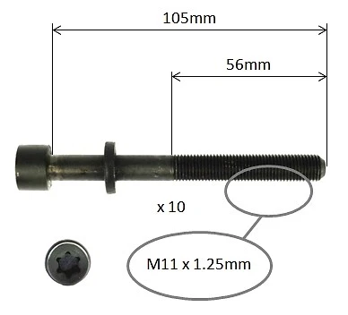 VRS CYLINDER HEAD GASKET KIT+ HEAD BOLT for DAEWOO TACUMA 2000-04 2.0L T20SED I4 - image 2 of 2