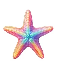 3” Starfish Sticker Rainbow Colorful Aquarium Pretty Ocean Sea Star