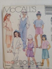 Jumpsuit Pants Shorts Top SGirls M 8 10 McCalls 4377 Sewing Pattern McCall's Cut
