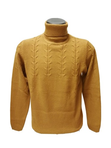 DOLCEVITA MAGLIA UOMO INVERNO CASUAL A TRECCIA OCRA SORBINO TAGLIA L | eBay