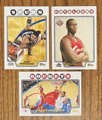 Tim Duncan 21 Tracy McGrady 111 JJ Hickson 214 2008-09 Topps Gold Foil Card