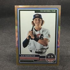 ALEX HARRINGTON 2023 USA Stars & Stripes GOLD REF RC #27 15U 