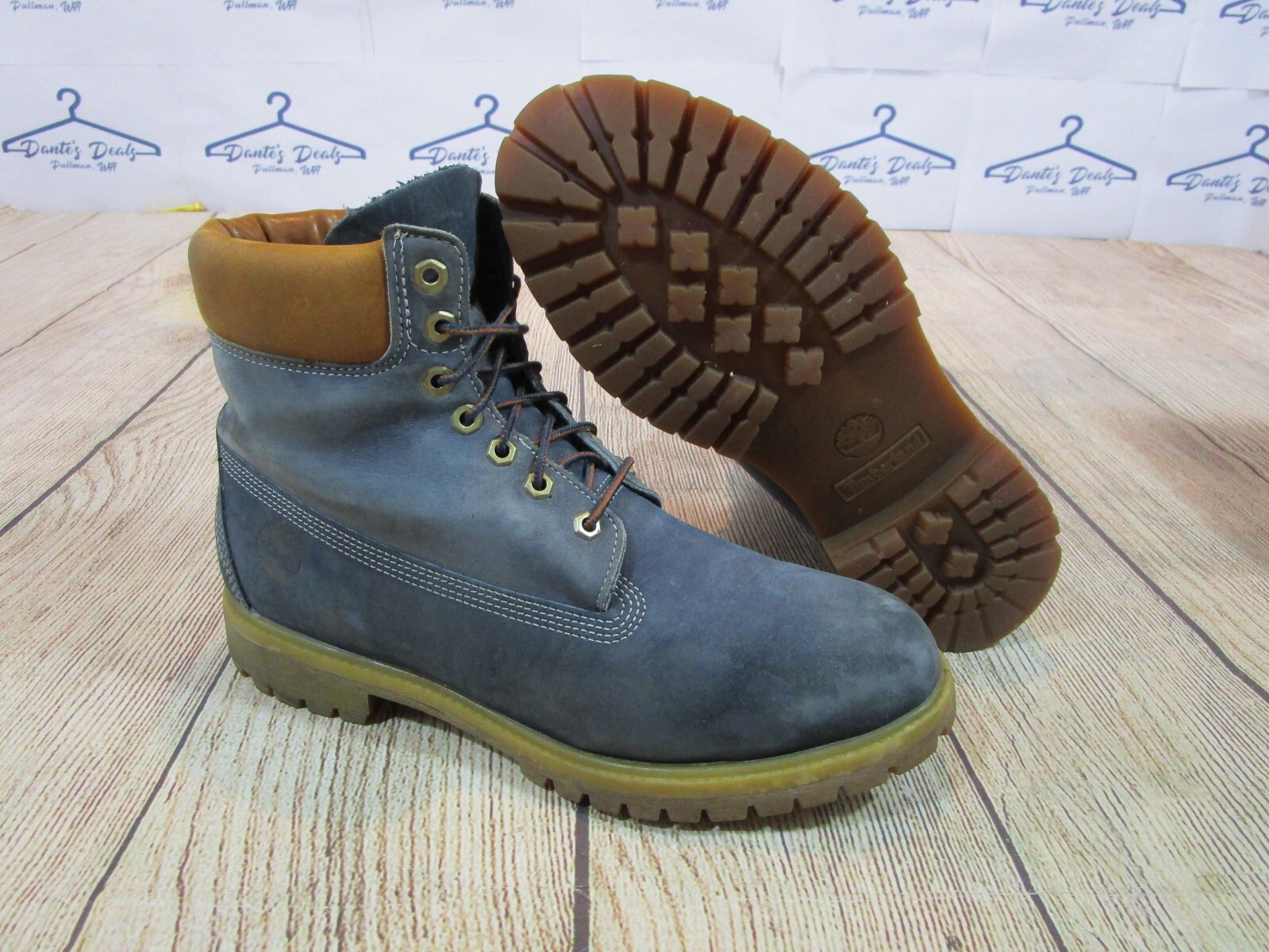 Timberland 6 Inch Premium Leather Blue 