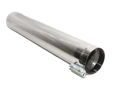 SS 5"ID to 5"OD 30"Length Exhaust Muffler Pipe Tube+SS Lap-Joint Band Clamp