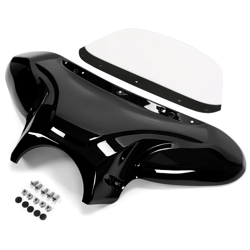 For Harley Kawasaki Honda Motorcycle Universal Front Fairing Batwing Windshield - Image 2 of 4